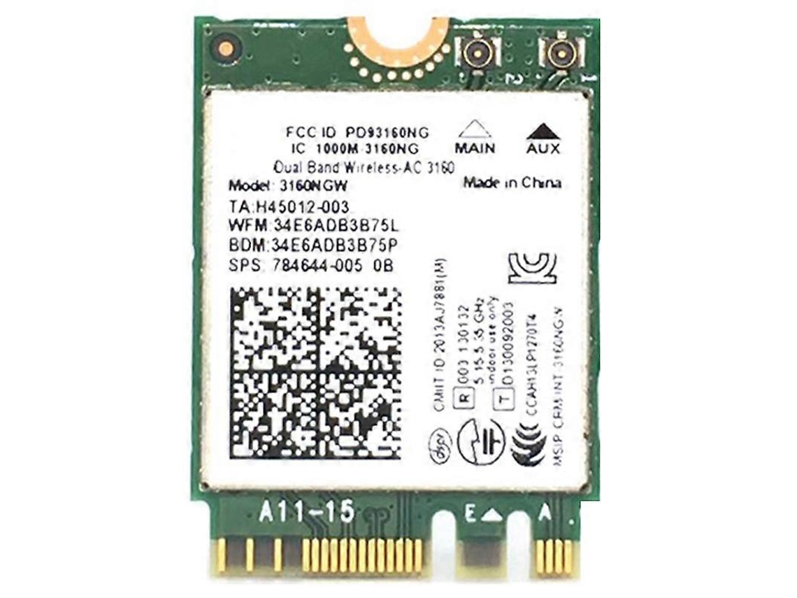 Placa De Rede Sem Fio Ac3160ngw, Adaptador Wi Fi Bt 4.0, Especial Para 04x6034 Y40 Y50 G40 G50 B40 Z5 Aquaforge
