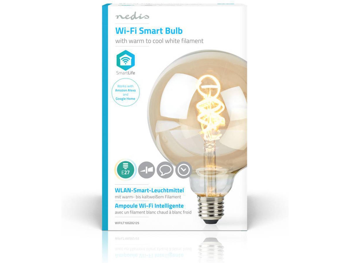 Lâmpada Inteligente LED Wi-Fi NEDIS Dourado (E27 - Amarelo)