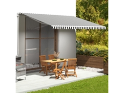 Vidaxl Tecido De Substituição Para Toldo Antracite E Branco 480x295 Cm Poliéster