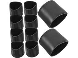 Conjunto De 20 Protetores Pvc Preto Para Pés Cadeiras Com 25mm Diâmetro, Antiderrapantes E Com Absorção De Impacto