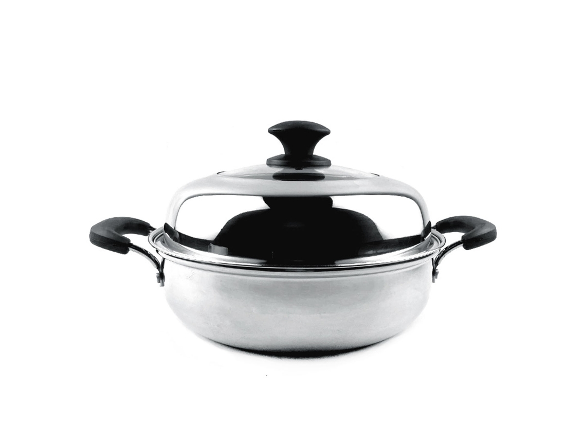 Panela A Vapor De Aço Inoxidável, 32 Cm/12,6 Pol., Camada Única, Para Fogão Indução, Cozinha Profissional