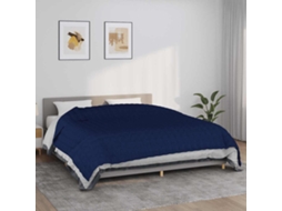 Vidaxl Manta Pesada 11 Kg 220x260 Cm Tecido Azul