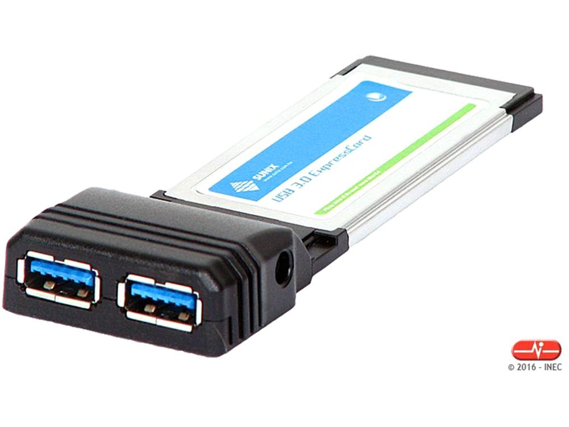 Placa Express Card 34 mm. 2p. USB 3.0 Placa Express Card 34mm 2 portas