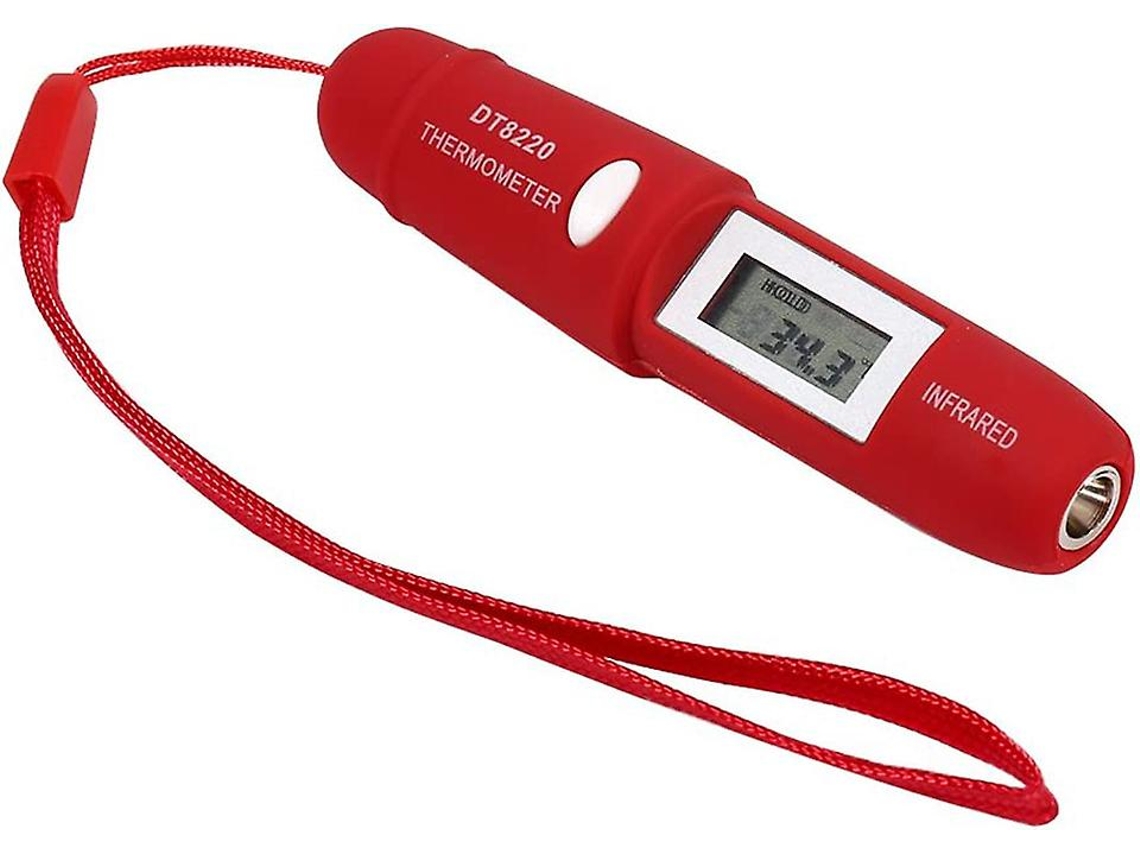 Termômetro Infravermelho Digital Mini Sem Contato Lcd para Comida Leite Cozinha Vermelho S/MARCA