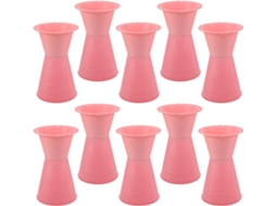 Base De Suporte Para Buquê De Flores Em Plástico Rosa, 10 Peças, Estabilidade Para Floristas E Eventos