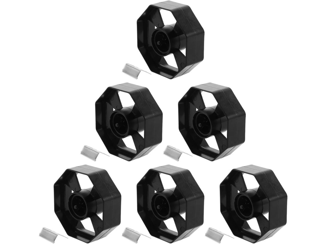 Secfou Conjunto de 6 Núcleos Plásticos para Dispensador de Mesa Fita Adesiva, Com 1e 3 Polegadas De Diâmetro, Acessórios