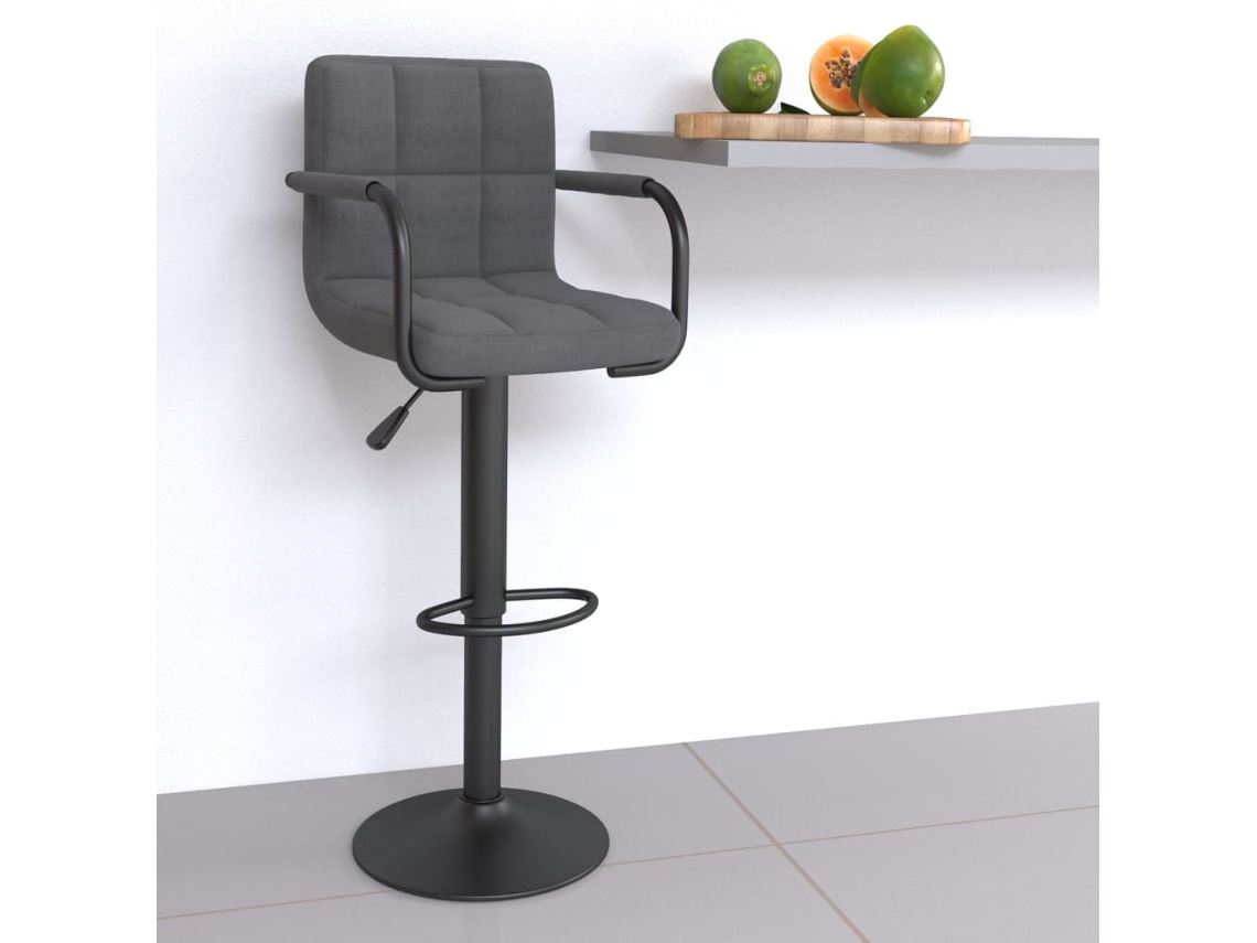 Vidaxl Banco De Bar Tecido Cinzento-claro