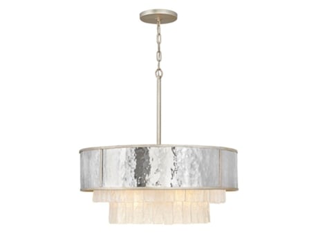Lâmpada Pendente HINKLEY Qn-Reverie-8P-Cpg Aço Inoxidável e Cristal E14 8 Bulbos