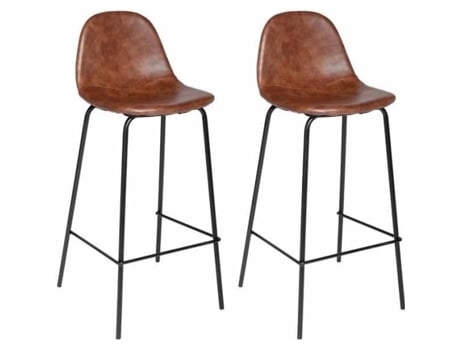Conjunto de 2 Bancos de Bar Castanhos Vladi PARIS PRIX