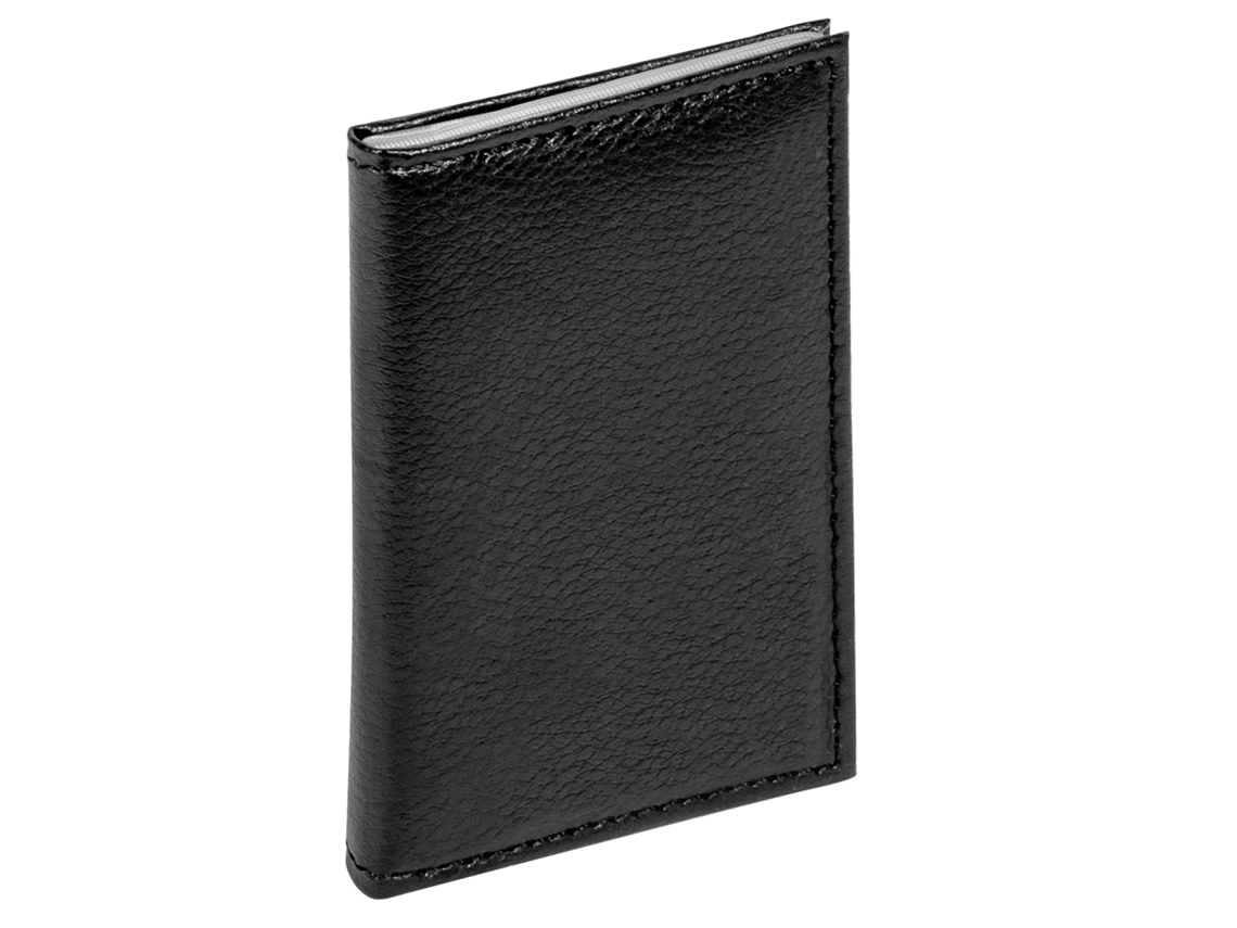 Carteira em Pele para Cartões de Crédito 9,8X6,7 cm Preto