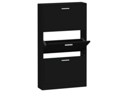 Sapateira 59x17x108 Cm Derivados da Madeira Preto MAISON EXCLUSIVE