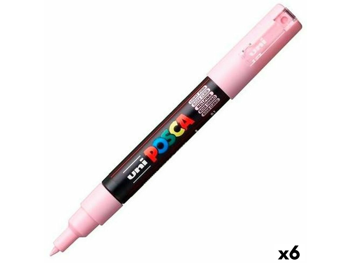 Rotulador POSCA Pc-1M Rosa Claro 6 Unidades