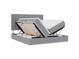 Cama de Armazenamento Led com Colchão Cinzento claro MAISON EXCLUSIVE