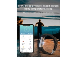 Relógio Inteligente Para Atividades Físicas Com Monitor De Pressão Arterial, Temperatura Corporal E Frequência Cardíaca.