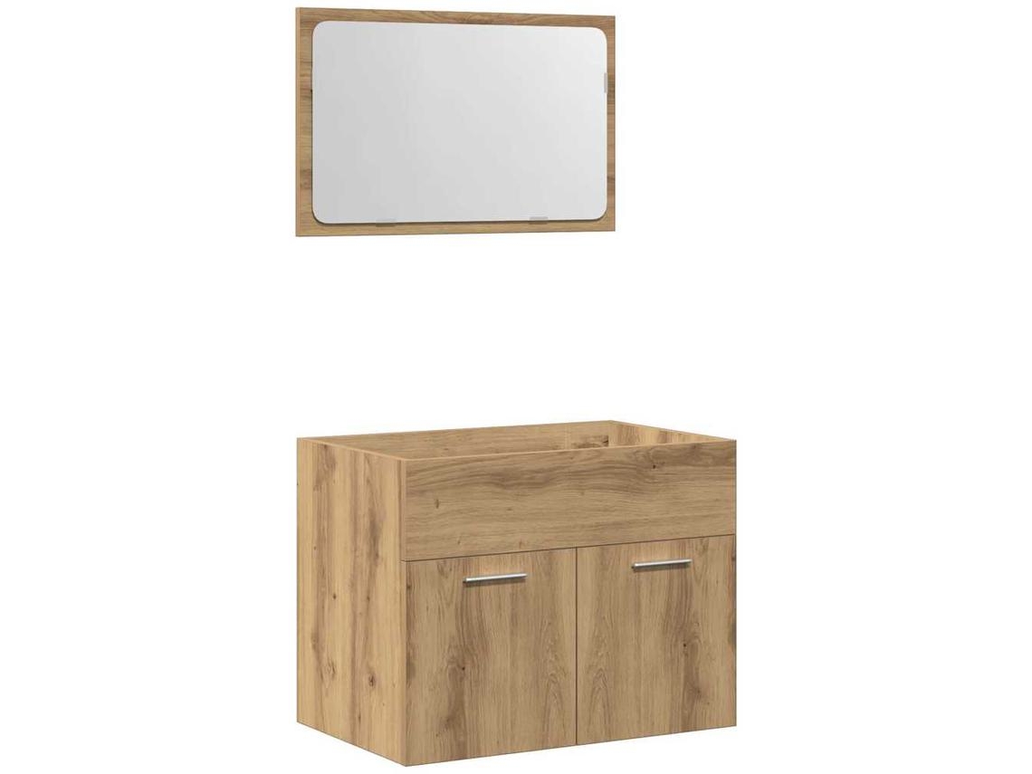 Bathroom Furniture Set, Bathroom Furniture Sets Vidaxl Marrom Madeira Processada (n/a)