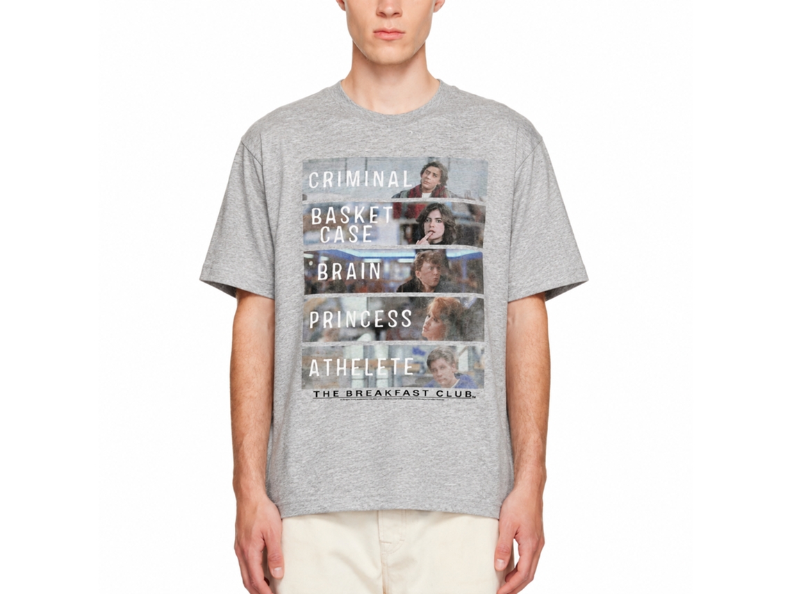 Rockinstone Breakfast Club Movie Heather Gray Adult T-shirt Size:m