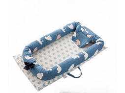 Ninho De Bebé Portátil Hibbent Com Travesseiro 90x50x12cm -urso Polar