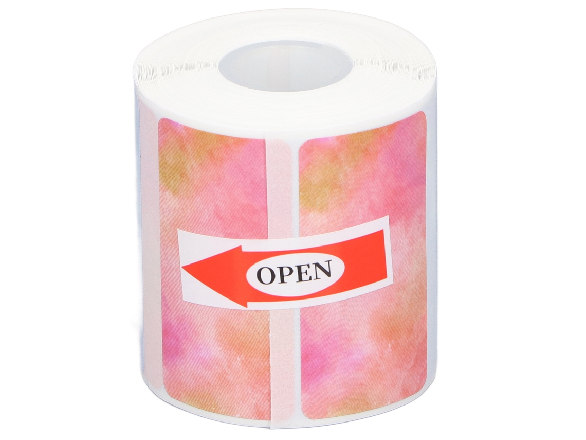 Rolo de Papel Térmico 310 Folhas 40x20mm Autoadesivo Sem Tinta 4 Padrões | S/MARCA