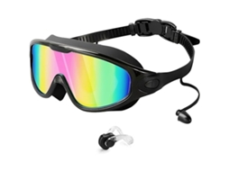 Óculos de Natação conjunto de 3 a 12 anos, com protetor nasal, antiembaçante, uv AQUAFORGE