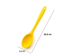 Colher De Cozinha De Silicone Macio Com Cabo Longo (amarela), Colher De Sopa De Silicone.