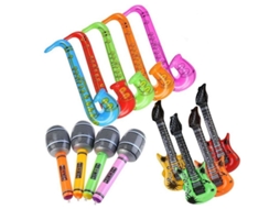 12pcs Balões Infláveis Guitarra Saxofone Microfone, Cores Aleatórias | S/MARCA