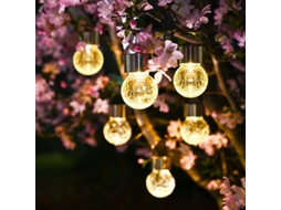 Nova Line luzes Solares Pendentes Ao Ar Livre, 8 Unidades Bola de Vidro Decorativa, para Jardim, Pátio, Gramado, Canteiro de Flores