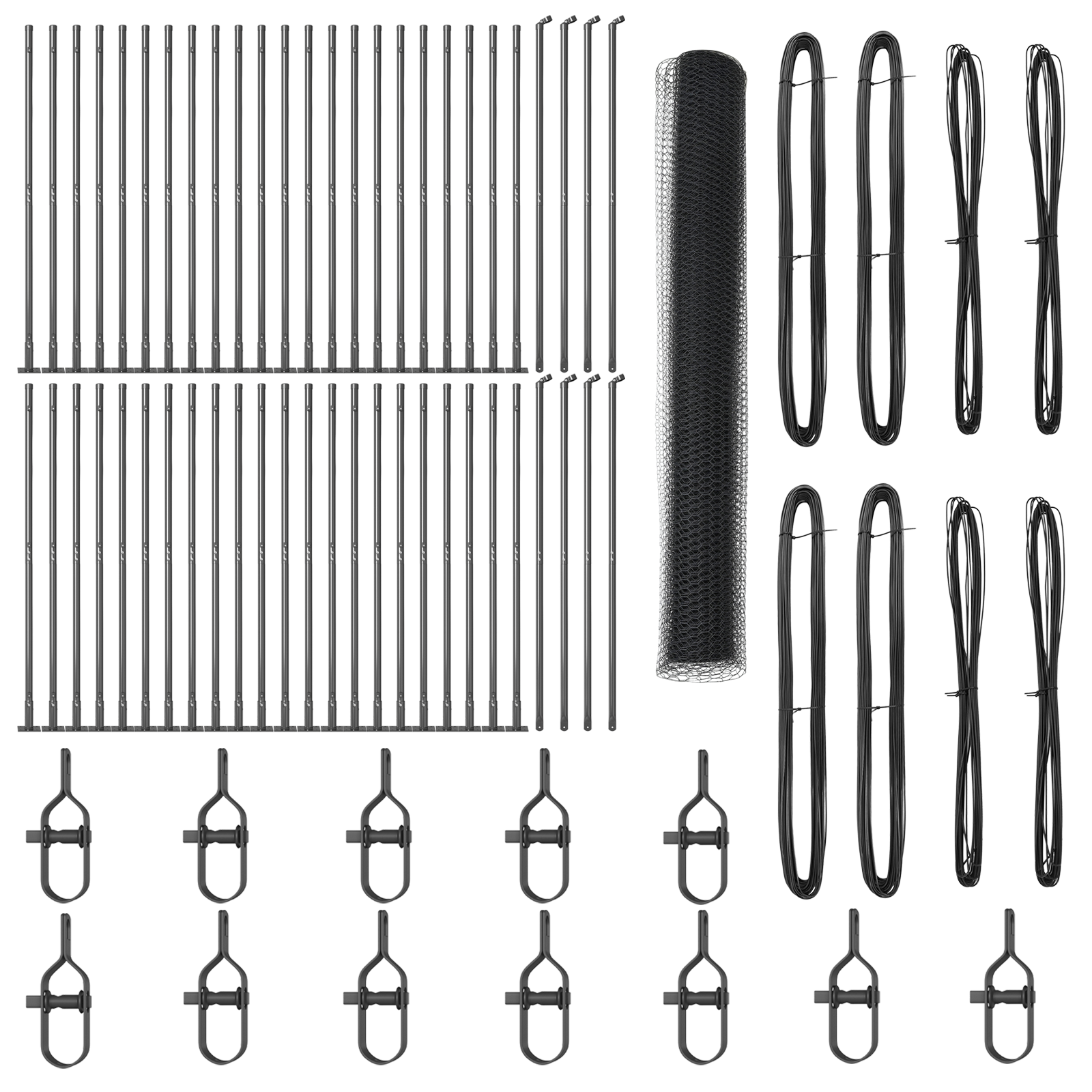 Conjunto 1 Poste De Cerca Vidaxl Cinzento Aço (100 X 1,2 M)
