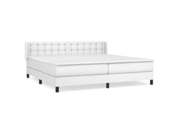Box Spring Bed, Box Spring Beds Vidaxl Branco Couro Artificial (200 X 200 Cm)