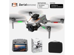 Drone M3 Com Ecrã 4k Hd De 4,3 Polegadas, Comando À Distância E Função De Desvio De Obstáculos A 360° 3 Baterías Cinzento Bestvite