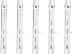 Lurelia Pack De 5 Lâmpadas Halógenas Lineares R7s 100w 220-240v 2800k 118mm, Branco Quente, Regulável