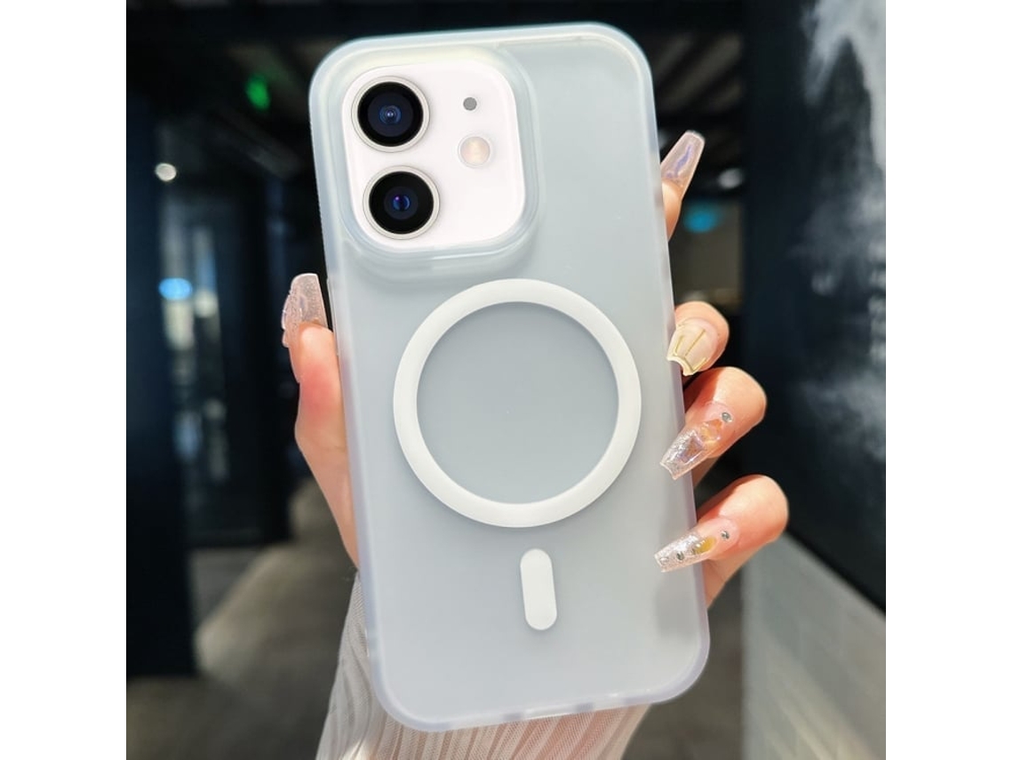 Capa Transparente Híbrida Para Iphone 12 - Tpu E Pc Com Magsafe - Branca