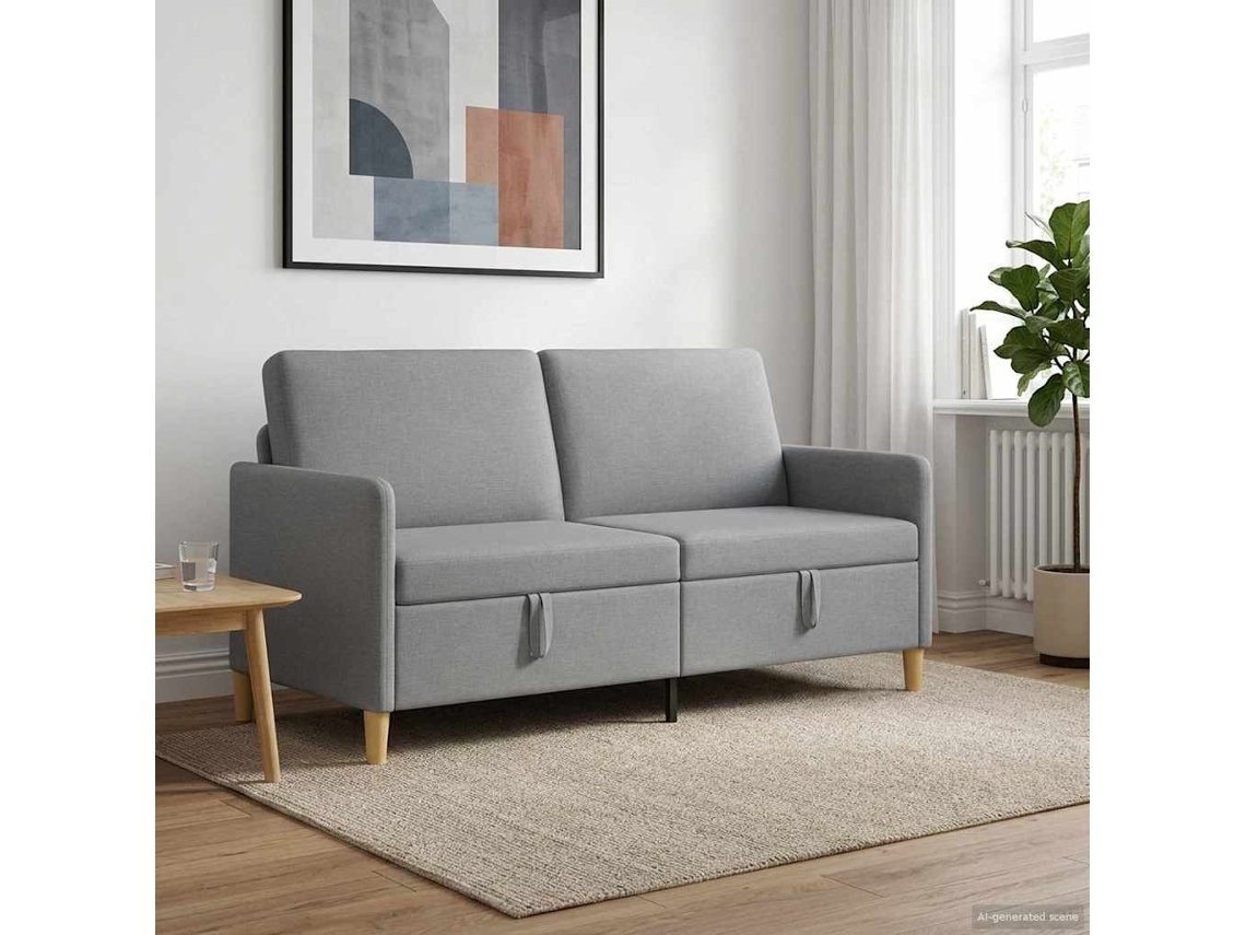 Vidaxl Sofa Com Armazenamento Cinzento-claro 172 X 78 X 87 Cm