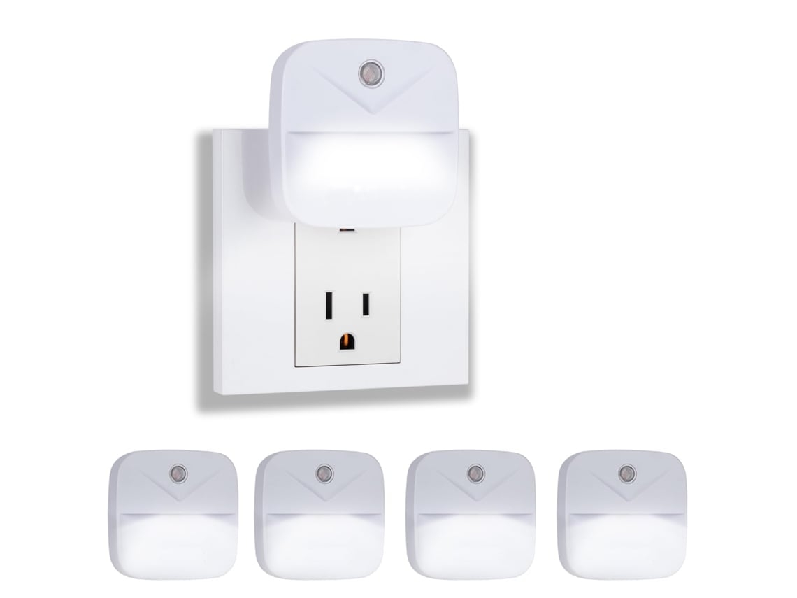4 Pacotes de Luz Noturna de Parede Plug-In Luzes Noturnas de Parede com Sensor de Luz Luzes Noturnas Led para Crianças e Adultos Luz Noturna