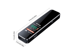 Grabadora De Voz Com Reprodução Ativada Por Voz Gravação Hd 1536kbps Usb2.0