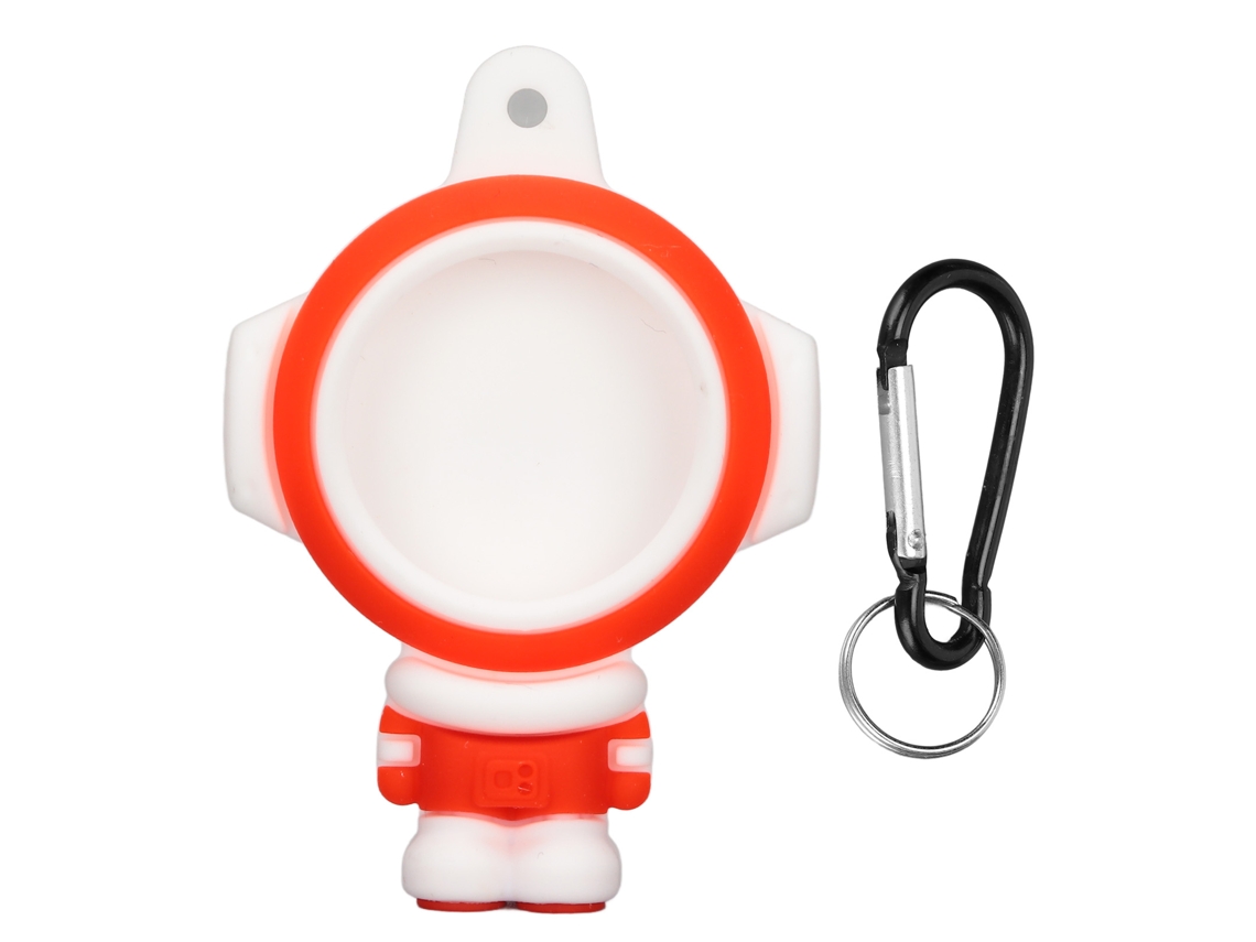 Capa de Silicone Astronauta LAXISCREED para Localizador Ios com Portachaves Vermelho Branco