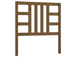 Bed Headboard, Bed Headboards Vidaxl Marrom Madeira De Pinho (106 X 100 Cm)