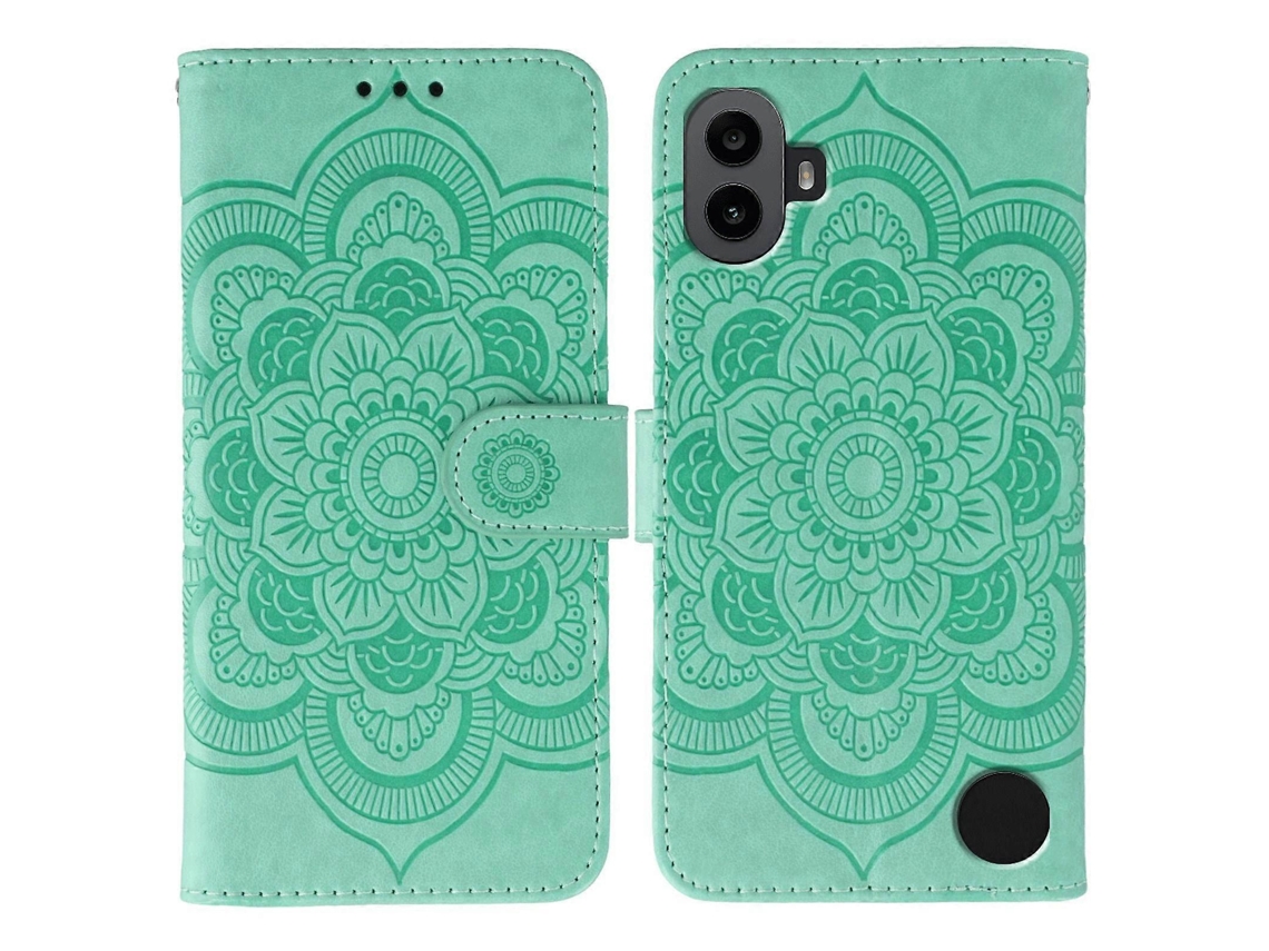Capa De Couro Para Celular Com Estampa De Mandala Solar Em Relevo, Modelo Cmf Phone 1, Da Nothing.