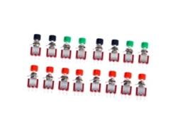 Conjunto De 16 Mini Botões De Buzina De Arcade Com Acionamento Momentâneo Em Metal - Micro-