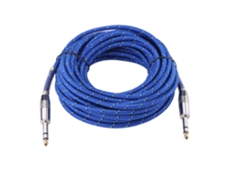 Aetheria cabo de Áudio Estéreo 6.35mm Macho para Macho 10m para Guitarra Elétrica e Mixer