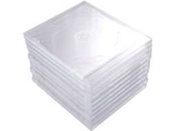 Estojo Transparente Para Cds/dvds, Plástico Rígido, Formato Duplo.