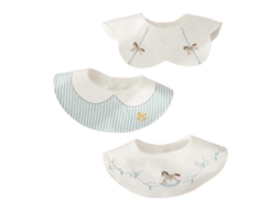 Conjunto De 3 Babadores Infantis Impermeáveis, Bordados Em Algodão, Respiráveis ​​e Modernos, Ideais Para Crianças De 6 Meses A 3 Anos.