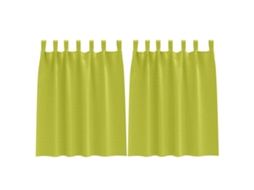 Maison Exclusive - Cortinas Blackout Com Argolas 2 Pcs Verde 140 X 140 Cm