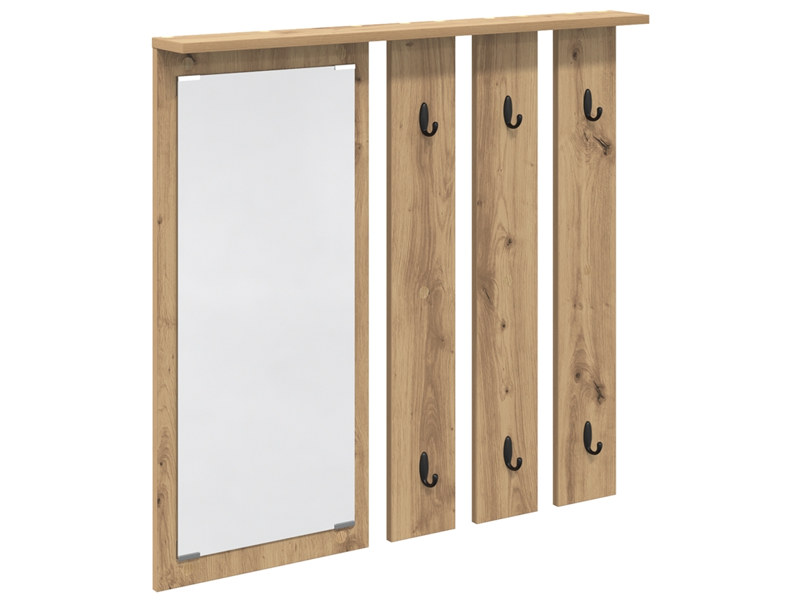 Conjunto 1 Suporte Para Casacos Vidaxl Castanho Derivados De Madeira (84 X 10 X 80 Cm)