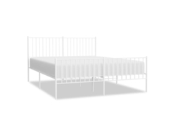 Bed Frame, Bed Frames Vidaxl Branco Aço (160 X 200 Cm)