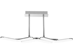 Candeeiro de Teto CRISTALRECORD Boomerang (Prateado - LED - 45 W - PVC - 43-72x20x87.5 cm)