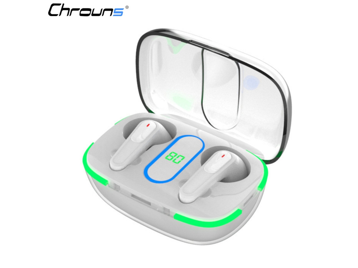 Auriculares Sem Fio Chrons Carregamento Estéreo Yizhood Bluetooth Branco
