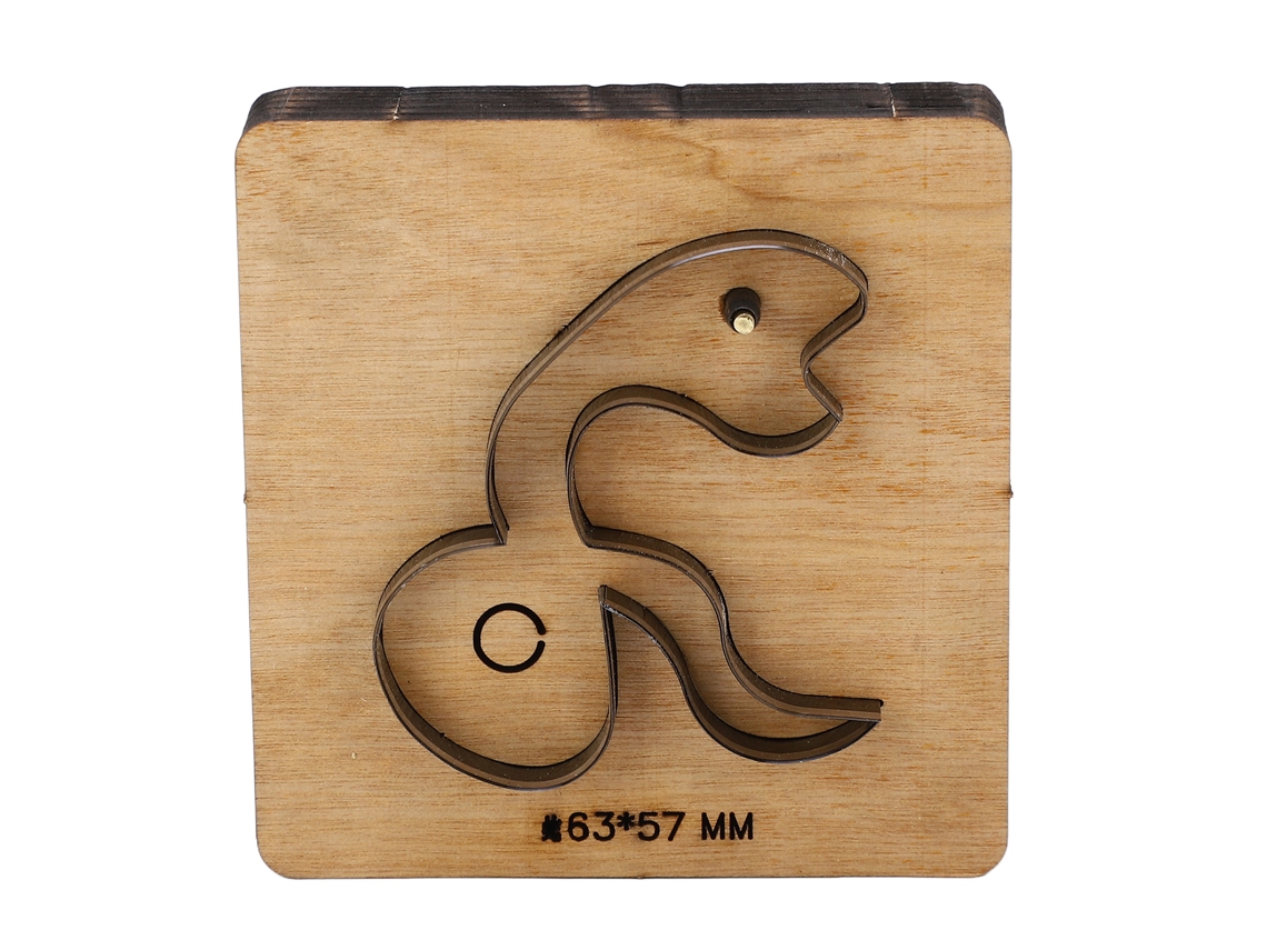 Ferramenta De Estampagem De Couro Em Forma De Cobra 63x57mm Aço Liga Para Diy