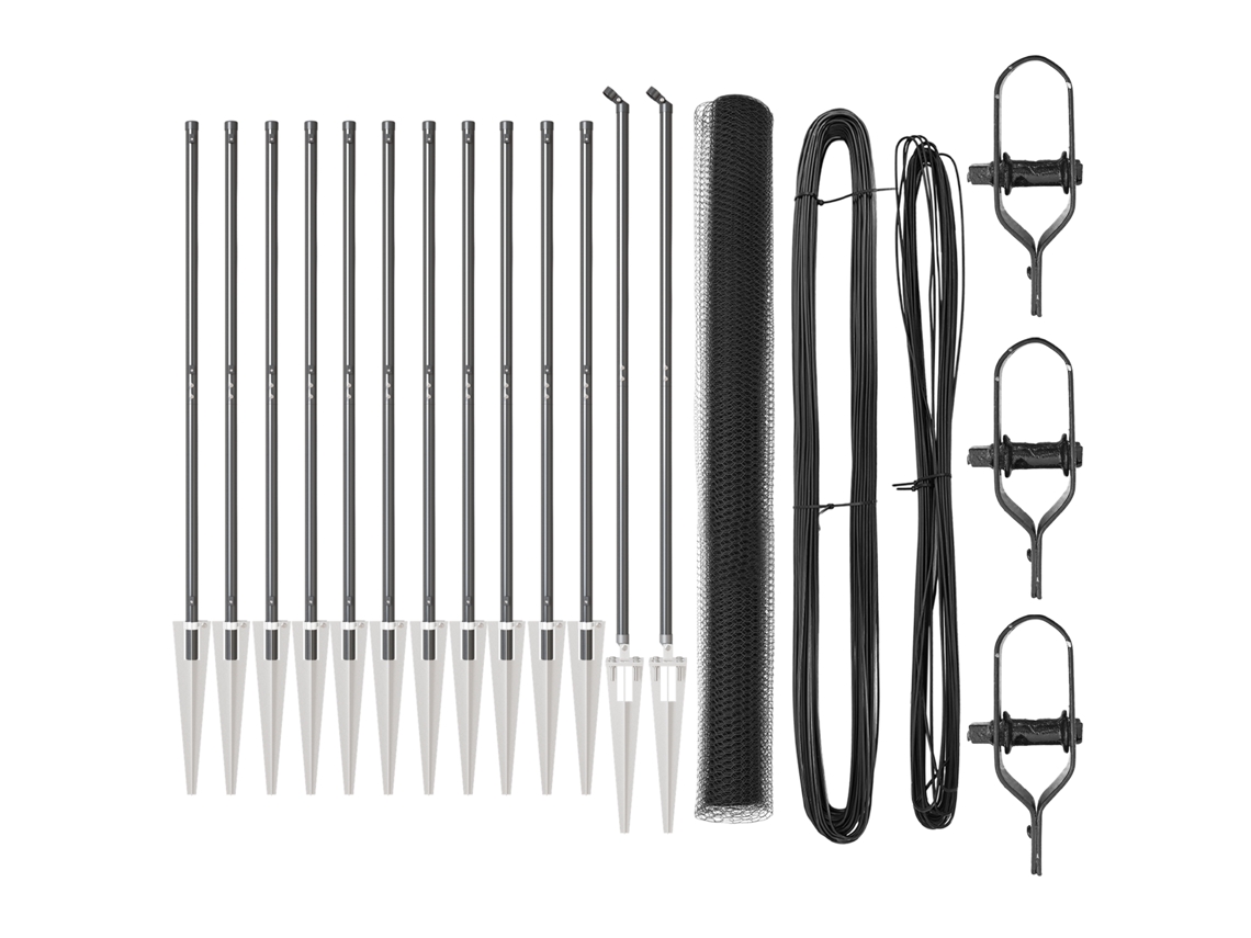 Conjunto 1 Cerca Externa Vidaxl Cinzento Aço (25 X 1,5 M)