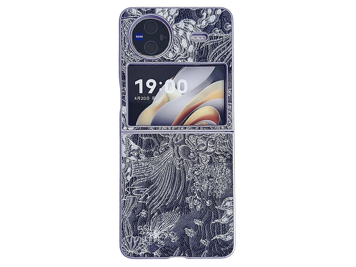 Capa De Celular Estilo Bordado Com Cobertura Total Para Vivo X Flip