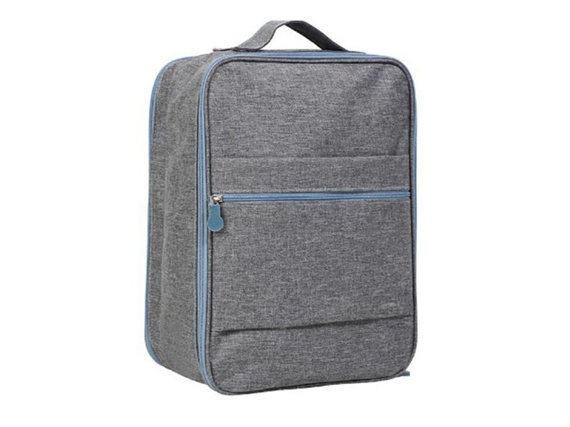 Bolsa de Sapatos para Viagem Capacidade Grande Impermeável com Alça e Zíperes Suaves Cinza